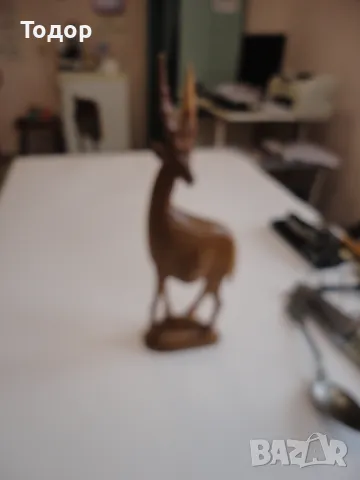 Дървена фигура пластика антилопа газела , снимка 7 - Декорация за дома - 50254795