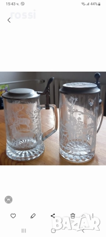 Vintage. Нови. Ловна тематика. Немски стъклени халби 0,5 л. Халба., снимка 4 - Антикварни и старинни предмети - 47508658