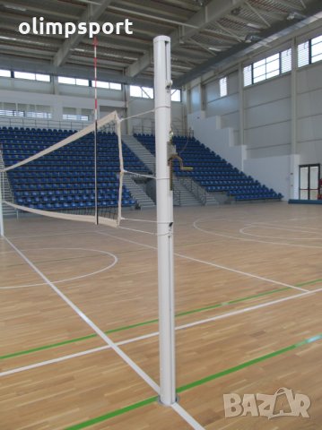 Стойки волейбол алуминиеви: – стойки за волейбол с регулируема височина и външен обтегач с ръкохватк, снимка 1 - Волейбол - 29227043