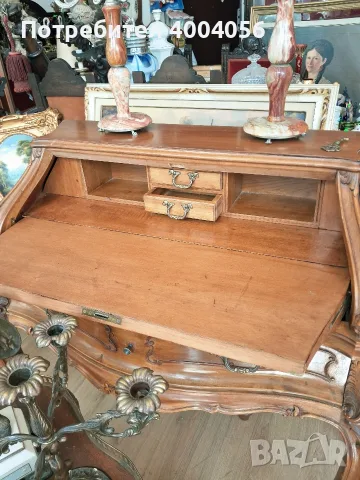 Дървено писалище, снимка 5 - Антикварни и старинни предмети - 56091046