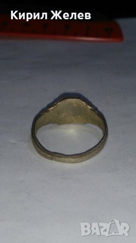 Старинен пръстен сачан с БУКВА Р МАЙСТОРСКА ИЗРАБОТКА - 59791, снимка 4 - Антикварни и старинни предмети - 29005408