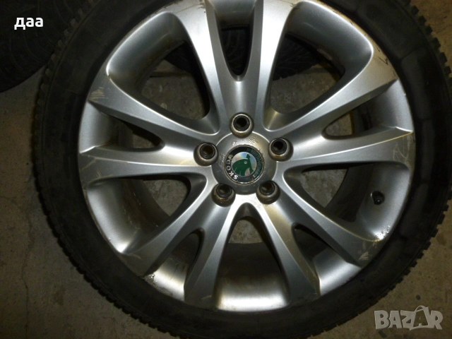 оригинални алуминиевии джанти 17цола за шкода, снимка 4 - Гуми и джанти - 52652611