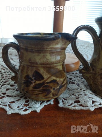 Две чаши за кафе и каничка за мляко, снимка 6 - Чаши - 40110153