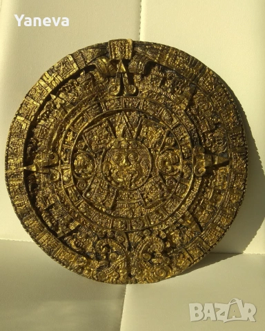 Календар на маите , известен също като " Ацтекския камък на Слънцето". , снимка 5 - Статуетки - 53162956