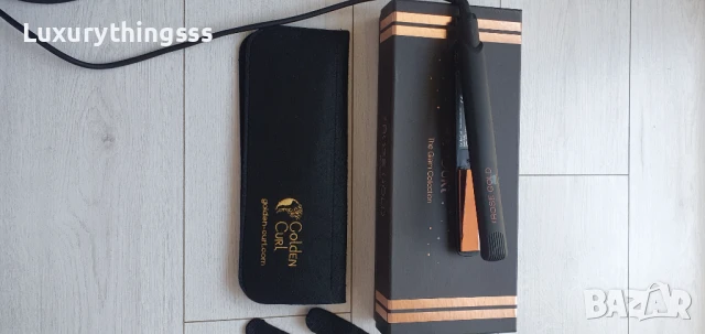 Преса за коса Golden Curl, розово злато, 230 градуса, LED индикация, снимка 5 - Друга електроника - 50588398