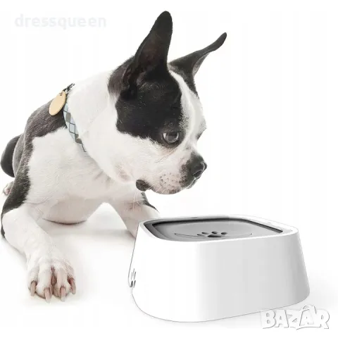 4413 Неразливаща се купа за вода за домашни любимци с плаваща дъска, снимка 6 - За кучета - 48877509