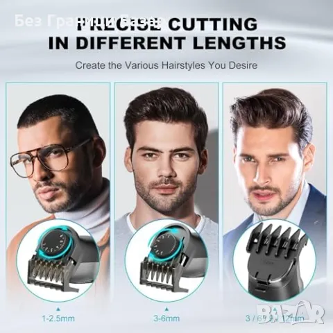 Нов Професионален тример за мъже – мощен, прецизен, дълъг живот Подарък, снимка 5 - Тримери - 49537300