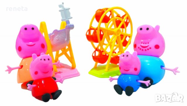 Фигурки Peppa Pig, Пластмасови, Комплект 6 броя