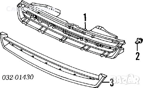 Решетка декоративна предна Хонда Акорд 5 купе., снимка 2 - Части - 29511929