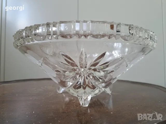 кристална фасетирана купа фруктиера 4/1