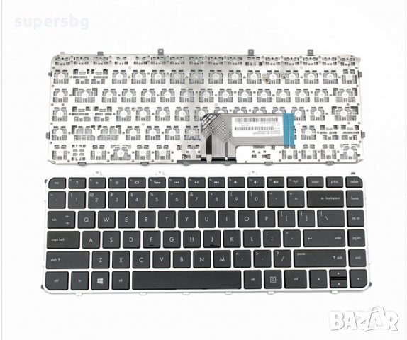НОВА Клавиатура за HP ENVY4-1000 SILVER FRAME BLACK US, снимка 1