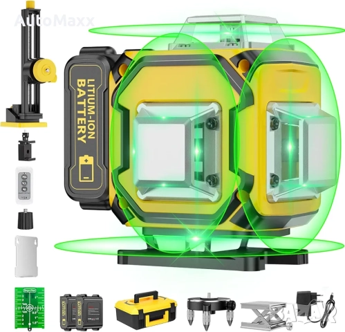 Лазерен нивелир 360°,самонивелиращ се,16 линии,4×360°,4D 