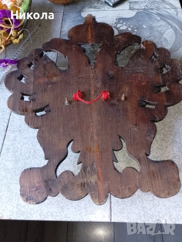 Дърворезбован хералдически двуглав орел 53/28см, снимка 4 - Пана - 42627976