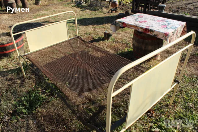 Ретро легло с пружина /двуместно/, снимка 6 - Спални и легла - 48104107