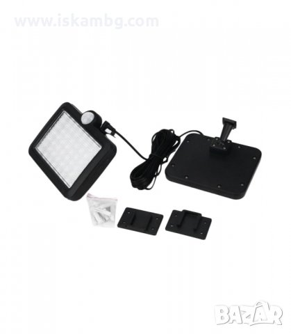 ВЪНШНА ЛАМПА СЪС СОЛАРЕН ПАНЕЛ С 56 LED ДИОДА И СЕНЗОР ЗА ДВИЖЕНИЕ - код 56 ДИОДА, снимка 7 - Соларни лампи - 33939803