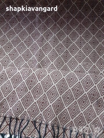 Мъжки шал кашмир в бежаво кафяв цвят - 105, снимка 5 - Шалове - 31051304