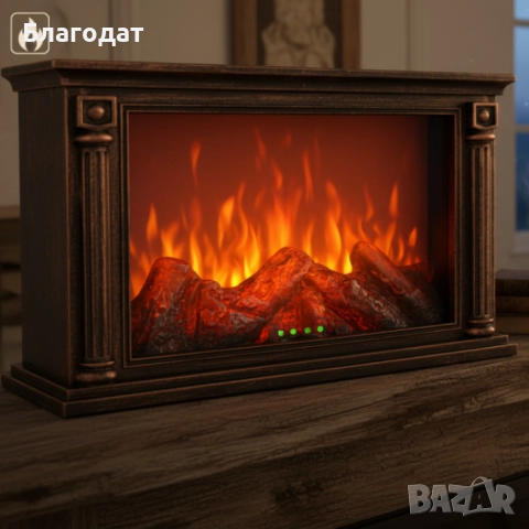 LED камина с ефект на тлеещи въглени – безопасна и стилна атмосфера у дома