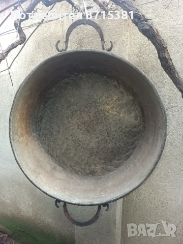 Голяма медна тава за лютеница, снимка 7 - Съдове за готвене - 52866718