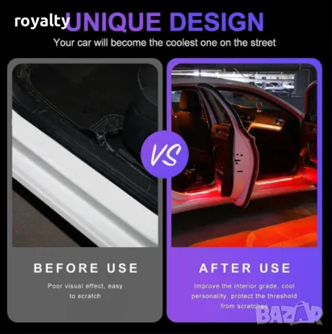 Ленти протектор за праг LED - VIP- (WELCOME)  - 2бр., снимка 5 - Други стоки за дома - 49066263