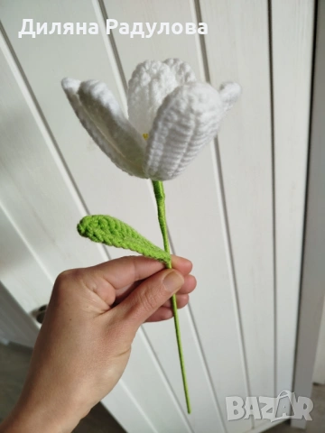 Плетени цветя, снимка 9 - Декорация за дома - 54291356