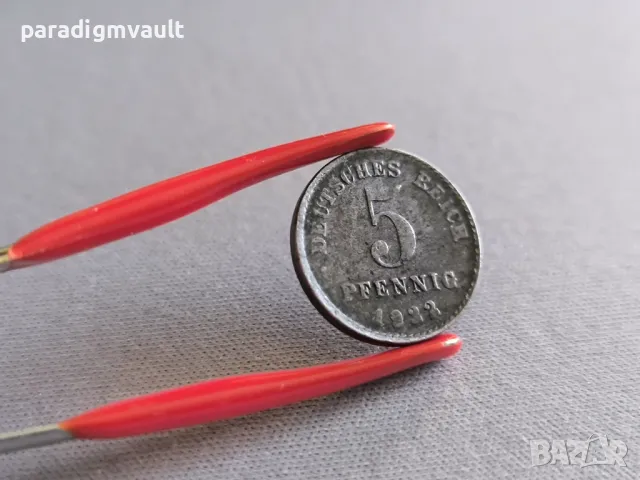 Райх монета - Германия - 5 пфенига | 1922г.; серия D