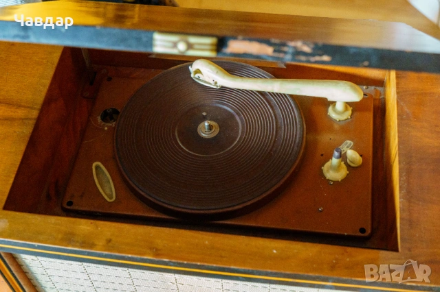 Ретро радио грамофон Естония 2, антикварно, снимка 5 - Антикварни и старинни предмети - 53949408