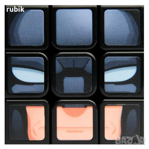 Оригинален магически пъзел Rubik's Batman Cube 3x3x3 - С цветни пластини, снимка 4 - Игри и пъзели - 45822926