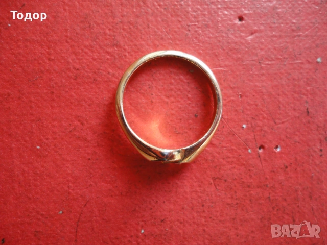 Позлатен пръстен с камъни 3 , снимка 3 - Пръстени - 53052518