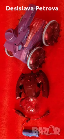 ЧЕРЕН ПЕТЪК -Стрелящ с вода танк анфибия играчка с дистанционно ЧИСТО НОВО  , снимка 6 - Електрически играчки - 47922542