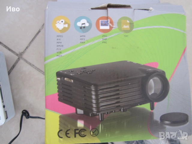 Портативен мини LED проектор GP7S HDMI, SD, USB VGA, снимка 4 - Плейъри, домашно кино, прожектори - 51710971