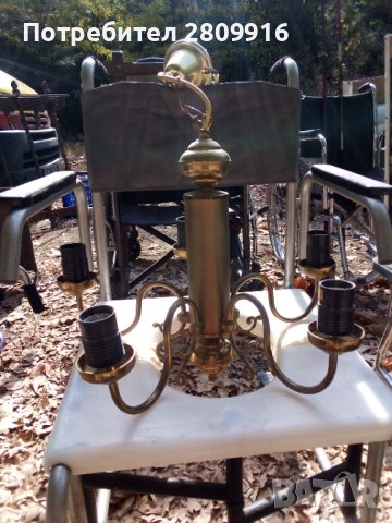 Стар бронзов полилей , снимка 3 - Полилеи - 42572194