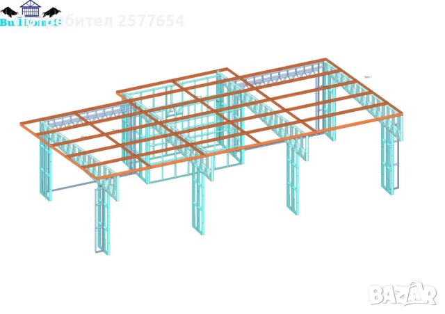 Конструкция за Автомивка - 131м²-15.4м x 8.5м, снимка 1 - Строителни материали - 44177851