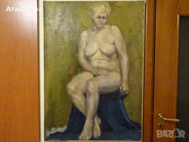 Авторска картина модел "Голо тяло" масло 70-те г, снимка 2 - Картини - 54094639
