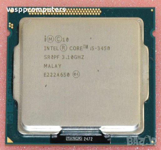Intel Core i5-3450 SR0PF 3.10GHz/6MB up to 3.50 GHz Socket 1155, снимка 1