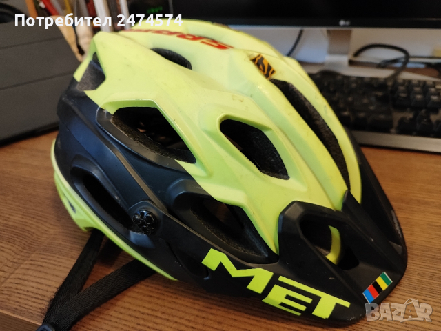 Каска за планинско колоездене МЕТ. MTB helmet MET. Отлично състояние., снимка 2 - Велосипеди - 44777576