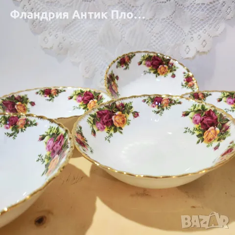 Комплект от шест купички Royal Albert "Old Country Roses", снимка 3 - Сервизи - 49435119