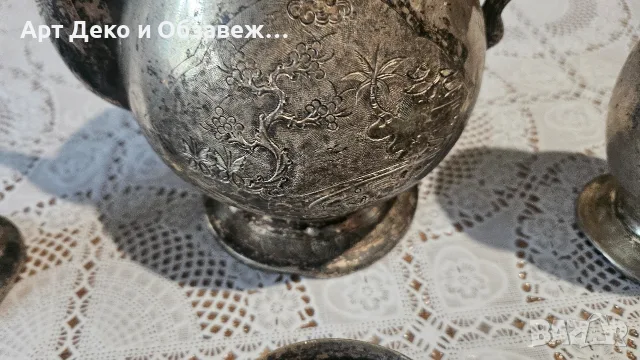 Старинен ориенталски кафен сервиз, снимка 4 - Сервизи - 56130435