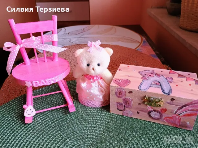 Подаръчен комплект за новородено бебе момиче ръчна изработка , снимка 10 - Други - 49795517