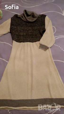 Комплект ARTISTIC рокля с колан и клин финно маш.плетиво, снимка 3 - Рокли - 39091115