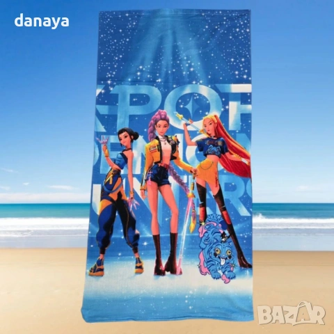 6569 Плажна кърпа K-POP Demon Hunters, 140×70 см
