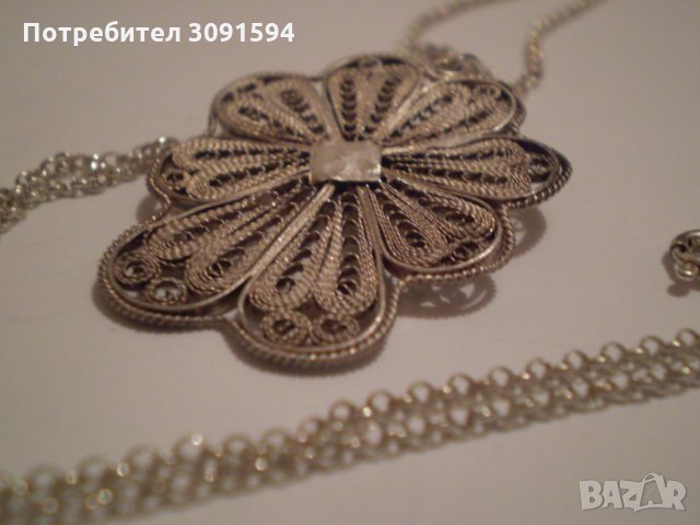 Старинен  медальон - филигран със нов синджир, снимка 10 - Антикварни и старинни предмети - 35298350