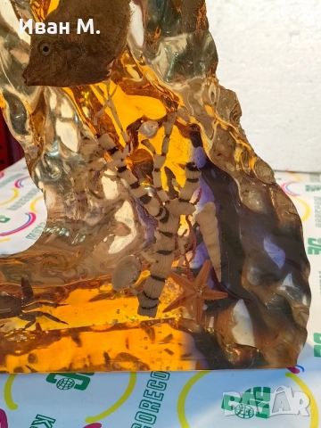 Декоративна настолна лампа от смола , снимка 6 - Декорация за дома - 52318754