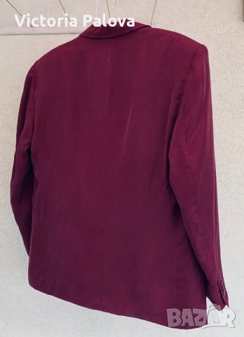 Красиво сако сребриста коприна, снимка 7 - Сака - 40342952