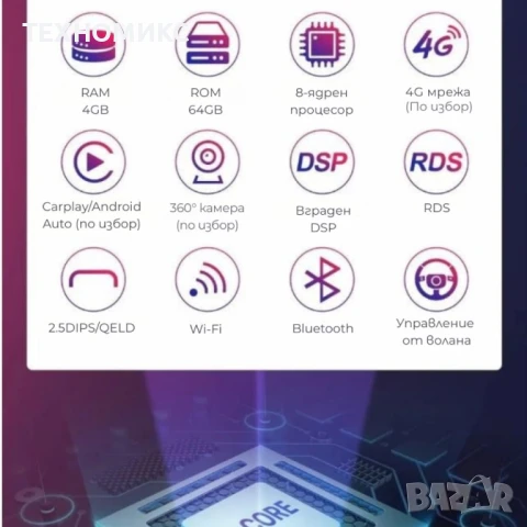 Мултимедия за Volkswagen, Skoda – Android 13, CarPlay, 4GB RAM, 64GB ROM, 8-ядрен процесор, 9", снимка 12 - Части - 51303472