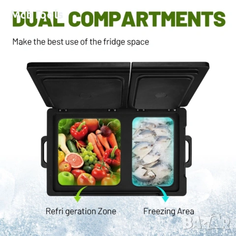 Хладилна кутия за автомобил и къмпинг Alpicool CD35 – 22 литра две отделения / 12V / 24V / 220V, снимка 6 - Аксесоари и консумативи - 53274285