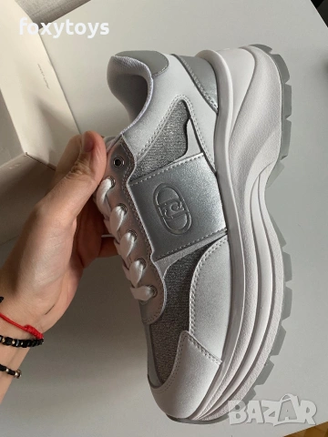 Сникърси Liu Jo Eva 02, бели - 39 номер, с дефект, снимка 3 - Маратонки - 53344284