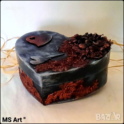 Сърце! Кутия за бижута #mixedmedia!, снимка 5 - Други - 31417506