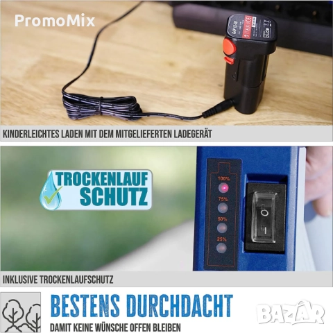 Акумулаторна водна помпа Gude RFP 12 201 04 1500 лч 12V Помпа за варели бидони бурета с батерия и за, снимка 6 - Други инструменти - 52599309