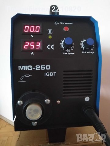 MIG 250Aмпера MAX - Инверторно телоподаващо устройство - Professional - телоподаващ апарат