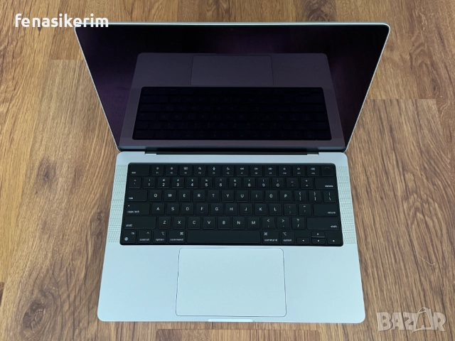 ЧИСТО НОВ 14' Apple MacBook Pro 2021 M1 Pro Silver 16GB RAM/1ТB SSD/Бат 2 цик 100%, снимка 3 - Лаптопи за работа - 52891975